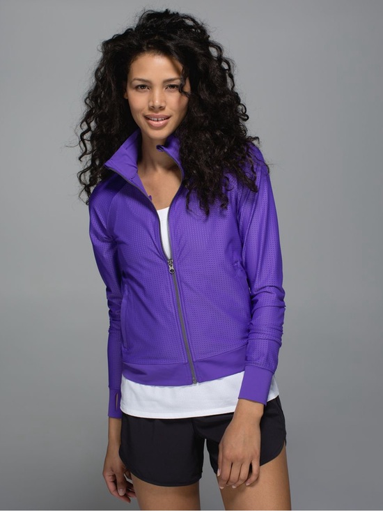 lululemon athletica Jackets & Blazers - Lululemon Sweaty or Not Jacket Iris‎ Flower Purple Size 10